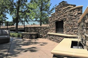 Outdoor fireplace/seating